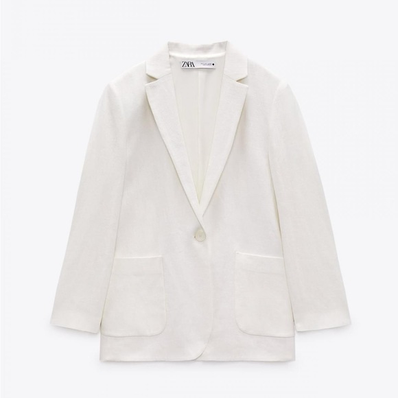 Blazer Linen Satin Ecru main image 1